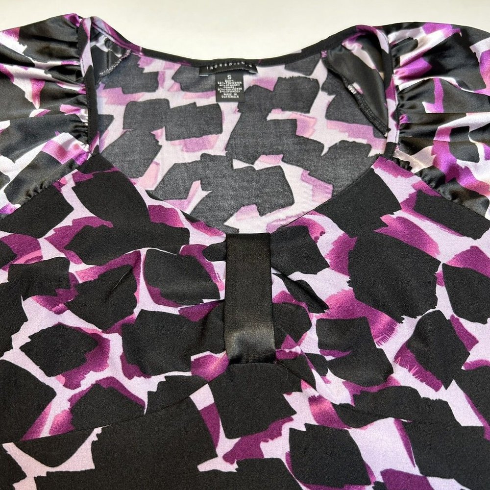 Ingredients Small Short Sleeve Blouse Black/Purple - Picture 2 of 5